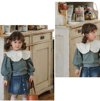 Suéter Infantil con Solapa Grande Estilo Dulce - Image 12