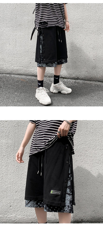 Shorts Hip Hop Estilo Hong Kong con Bordado de Flor de Anacardo - Image 11
