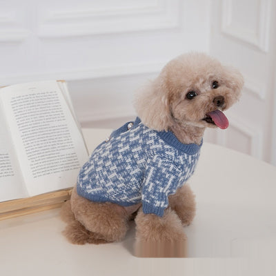 Cardigan Suéter de Perla para Mascotas Otoño e Invierno - Image 4