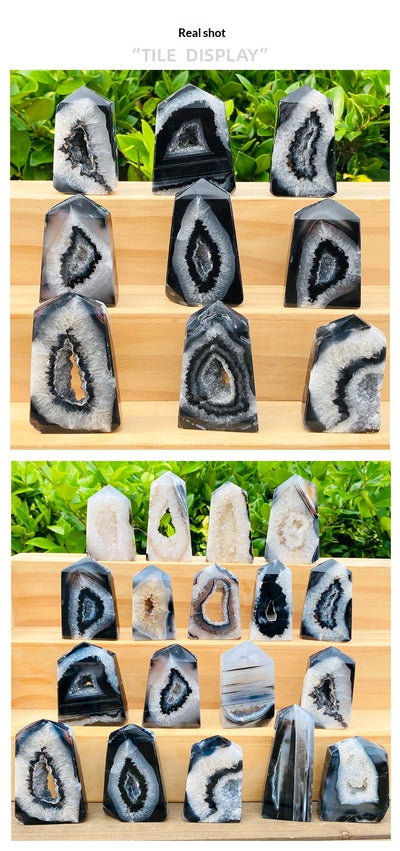 Pilar de Cristal Ónix Negro Natural Shi Ying - Image 10