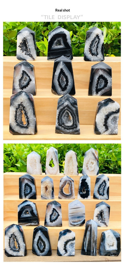 Pilar de Cristal Ónix Negro Natural Shi Ying - Image 10