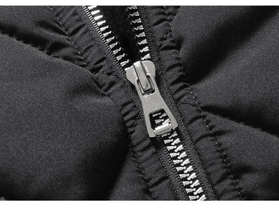 Abrigo de Béisbol Acolchado con Diseño de Rombos - Chaqueta de Invierno Cálida para Hombre - Image 15