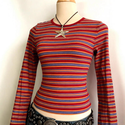 Blusa Rayada Multicolor para Primavera y Otoño - Image 5