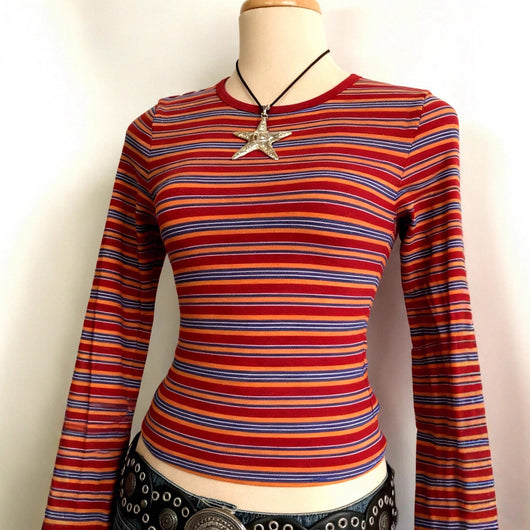 Blusa Rayada Multicolor para Primavera y Otoño - Image 5