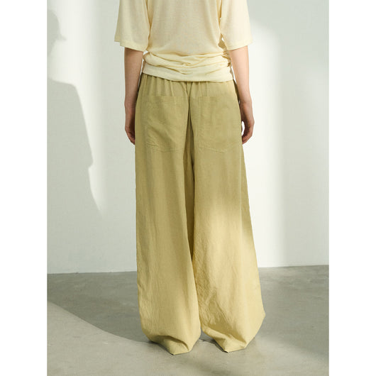 Pantalones Casuales Tencel Efecto Piedra con Cintura Elástica - Image 3