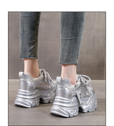 Zapatos Deportivos con Plantilla Elevadora y Detalles Brillantes para Mujer - Image 12