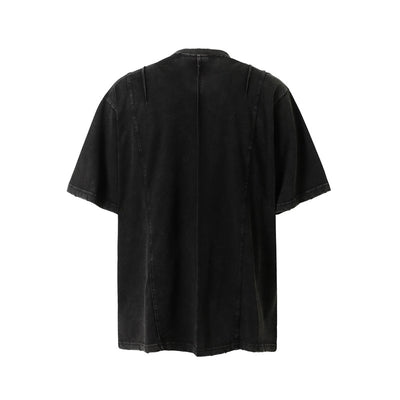 Playera Retro de Trabajo con Bolsillos Decorativos y Efecto Desgastado - Image 19