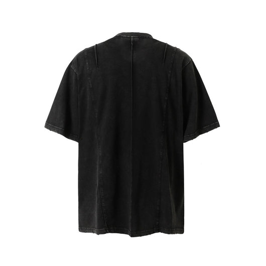 Playera Retro de Trabajo con Bolsillos Decorativos y Efecto Desgastado - Image 19