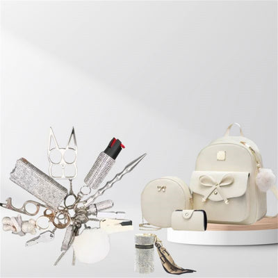 Set de 3 Piezas: Mochila Crossbody, Bolsa de Hombro y Monedero con Llavero de Seguridad - Image 2