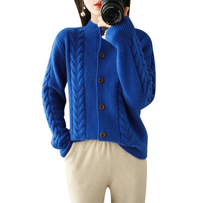 Cardigan Tejido Grueso con Solapa Suelta y Textura Retorcida - Image 5