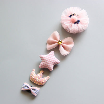Set de 5 Diademas Princesa para Bebé con Horquillas Decorativas - Image 2