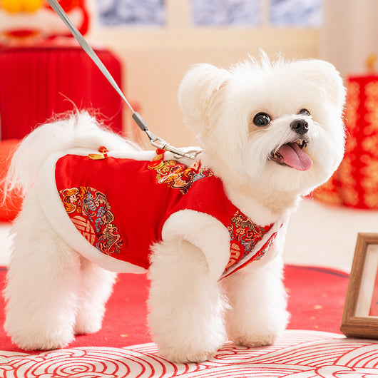 Ropa Acolchada de Año Nuevo para Mascotas - Abrigos Festivos para Perros y Gatos - Image 8