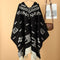 Poncho Denim Estilo Western con Flecos - Abrigo Cálido Unisex para Exteriores