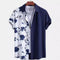 Camisa Casual Estampada de Manga Corta para Hombre