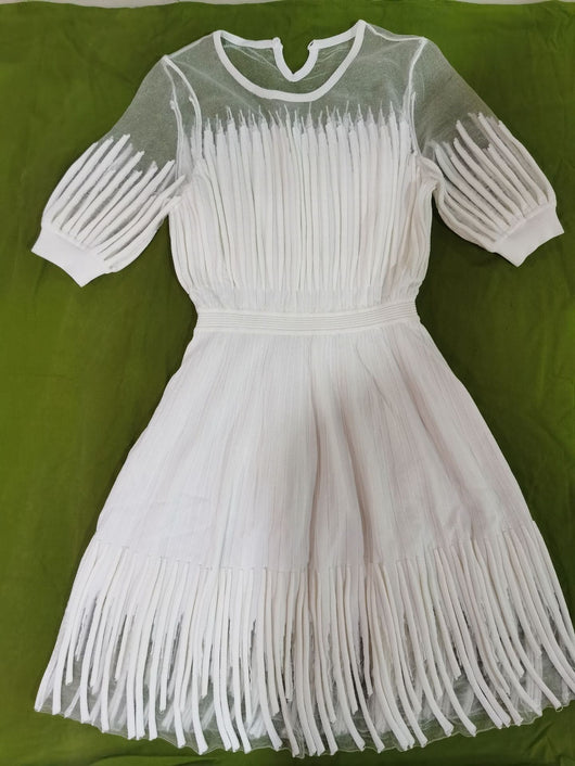 Vestido Elegante Ceñido de Lujo Celebrity con Falda Hada - Image 12