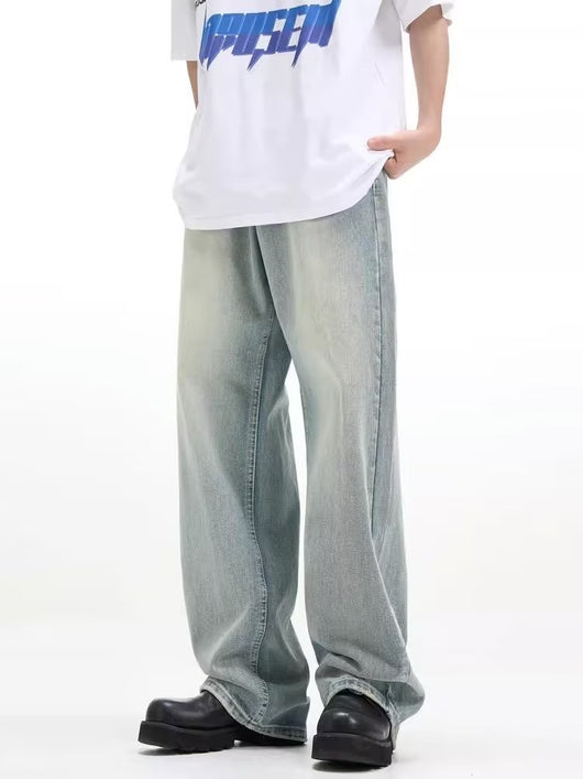 Pantalón Retro Holgado Casual Azul - Image 9