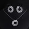Classic Estilo High-end Necklace Earrings Set Olive Branch Bridal Jewelry Platinum