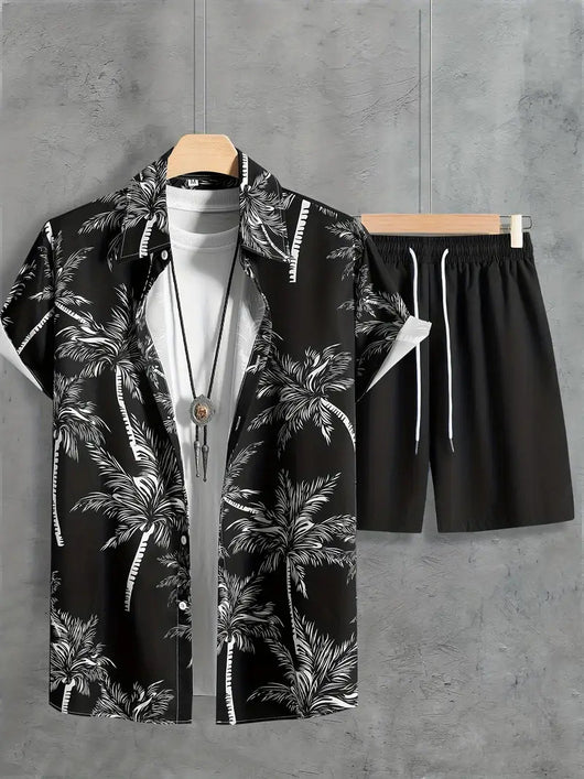 Traje Hawaiano Hombre 3D Estampado Manga Corta - Image 27