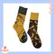 Calcetines Largos de Algodón con Diseño Asimétrico Cartoon