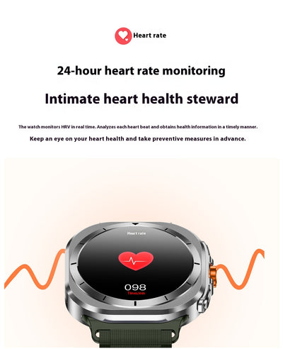Reloj Inteligente W7 con Asistente de Voz, Monitoreo de Presión y Música - Image 11
