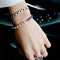 Pulsera de Plata Esterlina con Cadena de Bolitas Efecto Desgastado