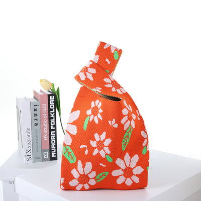 Bolsa de Compras Tejida a Cuadros con Rayas en Contraste - Image 26