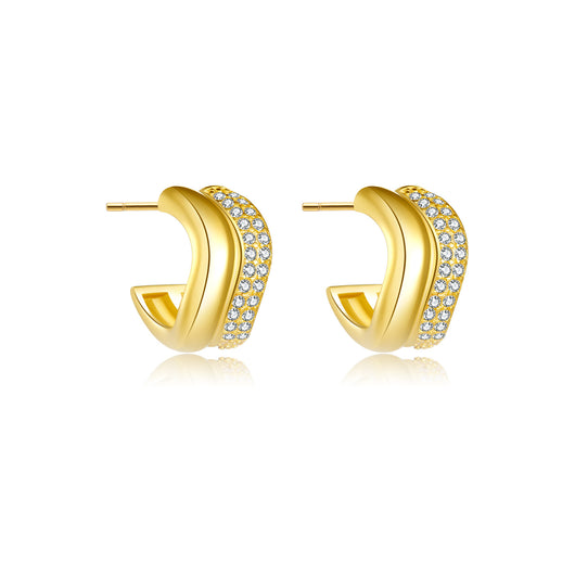 Aretes Círculo Geométrico en Plata Esterlina 925 para Mujer - Image 6