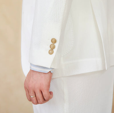 Traje Seersucker Entallado de Una Sola Botonadura - Image 15