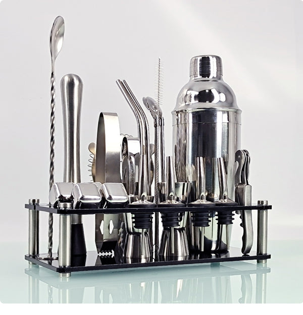 Set de Vasos Acrílicos con Hielo de Acero Inoxidable