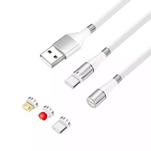 Cable de Carga Rápida Compatible con Apple, Almacenamiento en Silicona 3 en 1 - Image 8