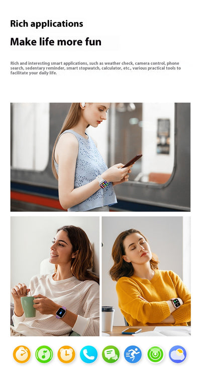 Reloj Inteligente con Monitor Cardíaco, Podómetro y Llamadas Bluetooth - Image 28