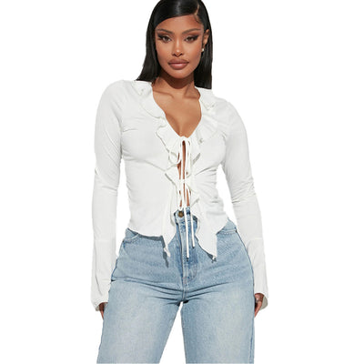 Blusa Corta de Crochet con Tirantes Ajustables para Mujer - Image 5