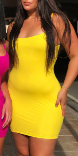 Vestido Slim con Tirantes de Color Sólido para Vacaciones - Image 7