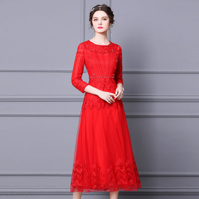 Vestido Slim Fit Elegante con Detalles Diamante - Image 19