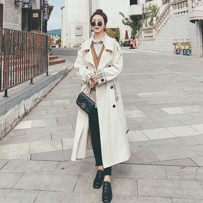 Abrigo Patchwork Cuadros Estilo Coreano para Commuter - Image 6