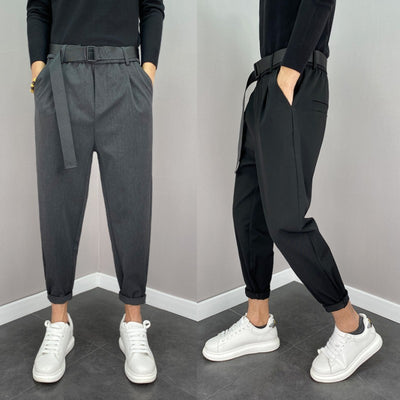 Pantalones Harem Coreanos Trendy de Nueve Puntos - Image 9