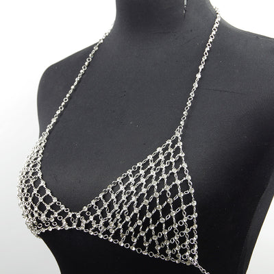 Cadena de Cuerpo de Diamantes Artificiales para Pecho - Accesorio Nocturno Elegante - Image 7