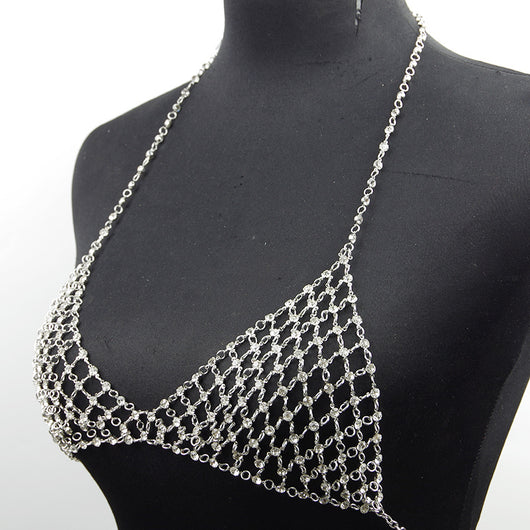 Cadena de Cuerpo de Diamantes Artificiales para Pecho - Accesorio Nocturno Elegante - Image 7