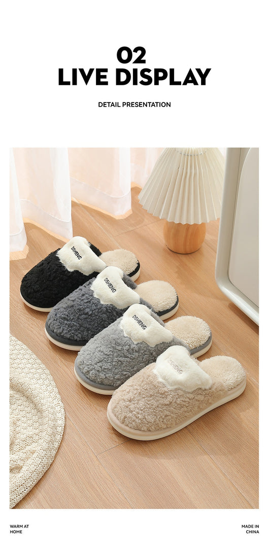 Pantuflas de Algodón Invierno para Hombre - Comodidad en Casa - Image 16