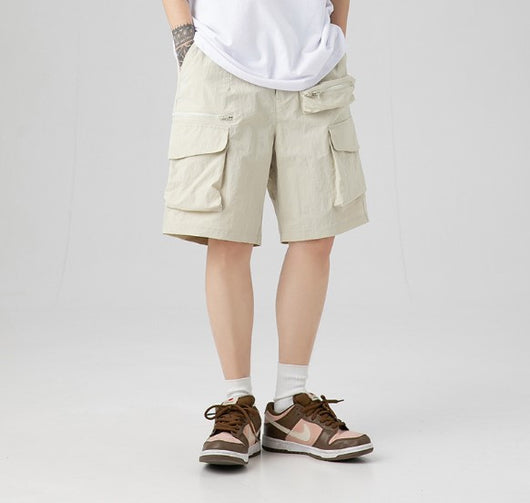 Pantalones Cortos Cargo Sueltos con Múltiples Bolsillos para Hombre - Image 9