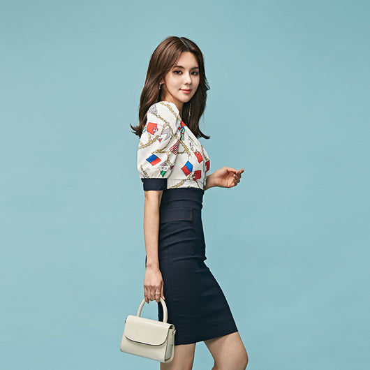 Vestido Casual de Patchwork Estampado para Mujer - Image 2