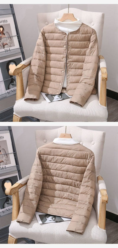Chaqueta Corta Acolchada de Algodón para Mujer - Ligera y Cálida - Image 22