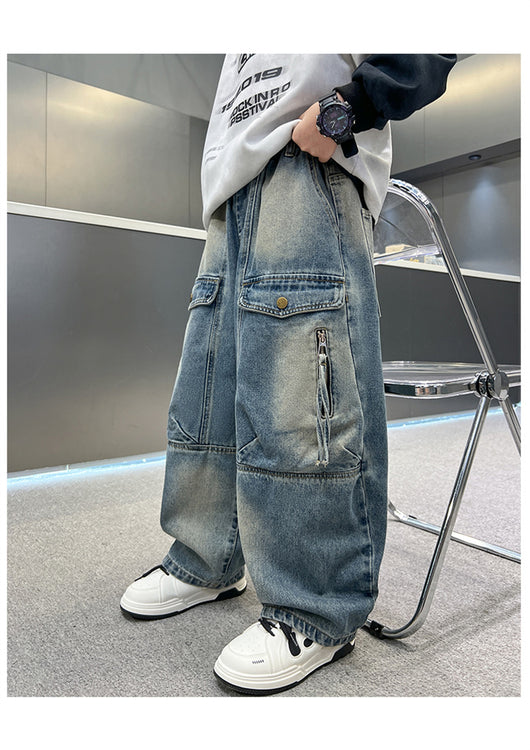 Pantalones Cargo Sueltos para Niños - Jeans Versátiles y Cómodos - Image 14