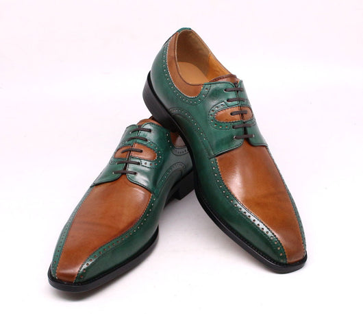 Zapatos de Cuero Ejecutivo con Diseño Británico y Combinación de Colores - Image 10