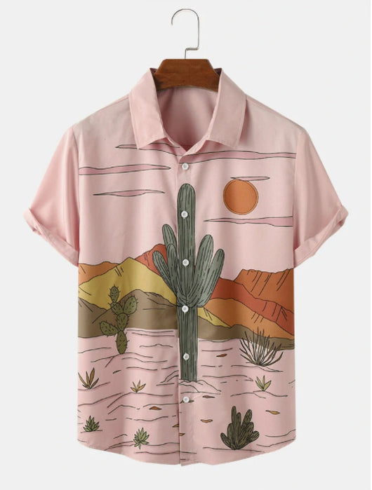 Camisa Casual de Botones Estampada para Hombre - Image 15