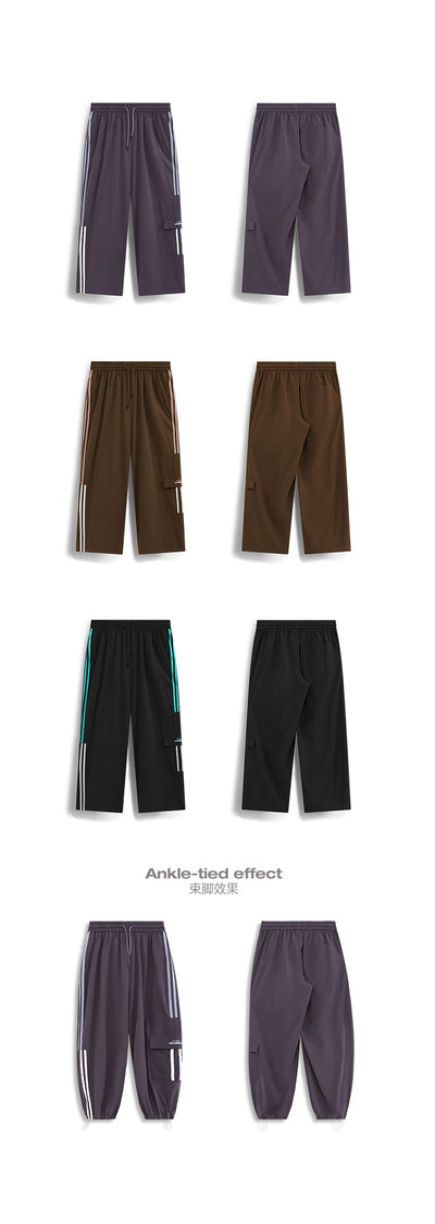 Pantalones Anchos con Rayas Laterales y Parches de Contraste - Estilo Retro Casual - Image 21