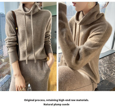 Suéter de Cuello Alto en Cashmira para Otoño e Invierno - Pullover Holgado y Grueso para Mujer - Image 13
