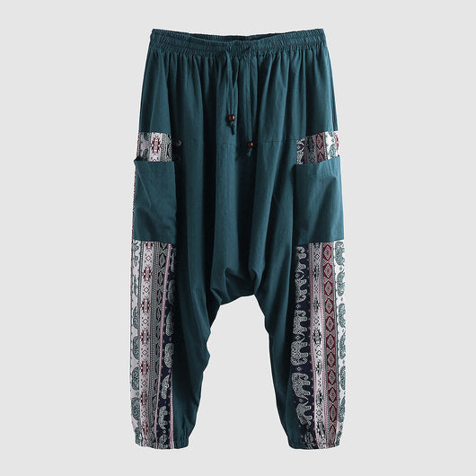Pantalones Casuales Holgados con Estampado Degradado para Hombre - Image 9