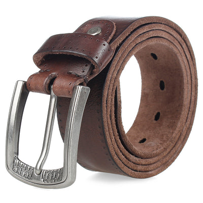 Cinturón de Cuero Genuino para Hombre con Hebilla de Aleación Ajustable - Image 4