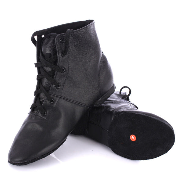 Zapatos de Ballet en Cuero Genuino con Suela Flexible para Danza Moderna